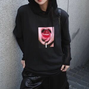 SUPREME Limited Edition Black Lollipop Short Sleeve Tee Shirt Size Medium/Large